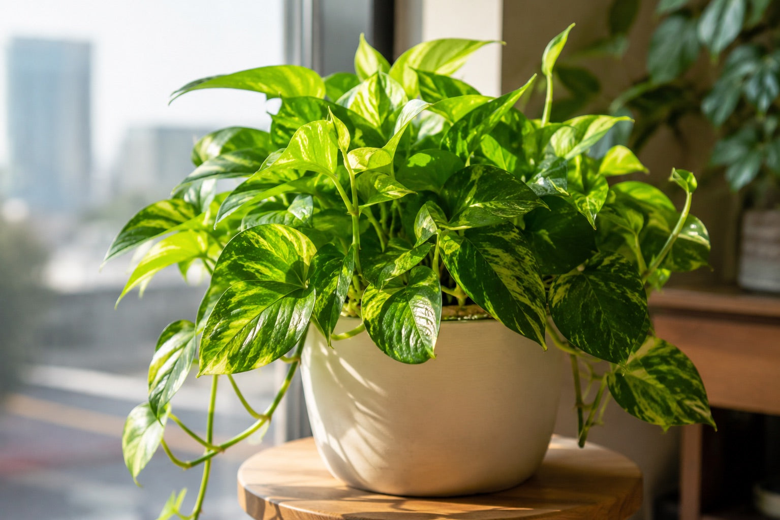 Planta verde y revitalizada